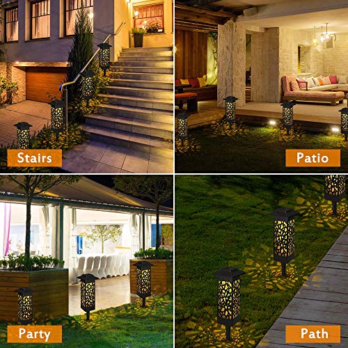 4 Stück Gartenleuchte Solar, Vegena Gartenbeleuchtung mit Erdspieß Solarleuchte Garten Gartenlampe IP65 Wasserdicht LED… – Bild 8