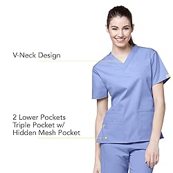WonderWink Womens Origins Bravo V-Neck Top Medical
