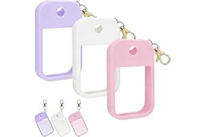 3 Pcs Silicone Case Compatible with Touchland Hand Sanitizer Spray, Hand Sanitizer Travel Size Cover with Keychain, Portable 
