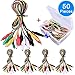 EAONE 50 Pieces Test Leads Set with Alligator Clips, Double-end Jumper Wire with Free Box, 19.7 Inches
