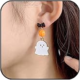 Halloween Ghost Earrings Cute Ghost Earrings Dangle Halloween Costumes Woman 2025 Halloweens Jewelry Gifts for Women