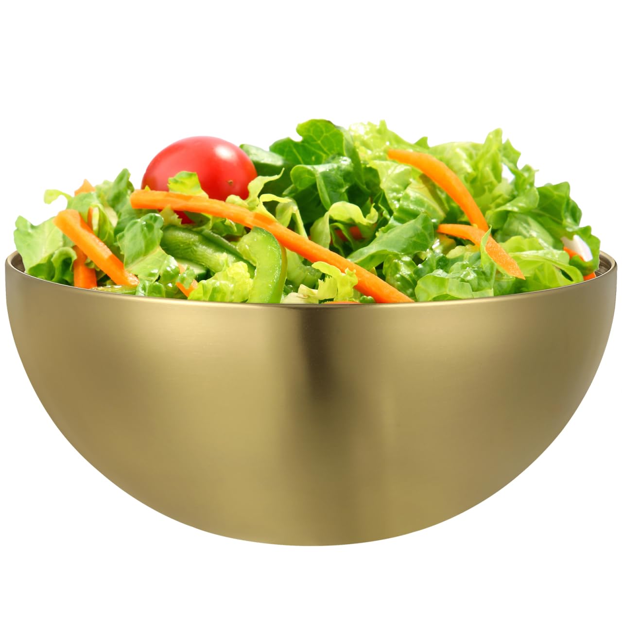 Alipis Multi-Function Salad Bowl 7.87 Inch Stainless Steel Serving Bowl for Household Salad Noodle Fruit and Dessert Use Kitchen Mixing for Parties and Daily Gatherings