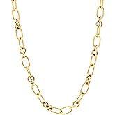 Hey Harper Gold Necklace For Women Trendy Necklace - 14K Golden PVD Coating Waterproof & Sweatproof Non Tarnish Jewelry Chain Necklaces