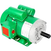 2HP Electric Motor Farm Duty Single Phase Motor 1725RPM 115/230V TEFC | CW/CCW Shaft Diameter 7/8", Shaft Length 2.25" 145T Frame Rolled steel shell