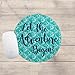 Inspirational Quote Mouse Pad- Teal Scallop Let The Adventure Begin