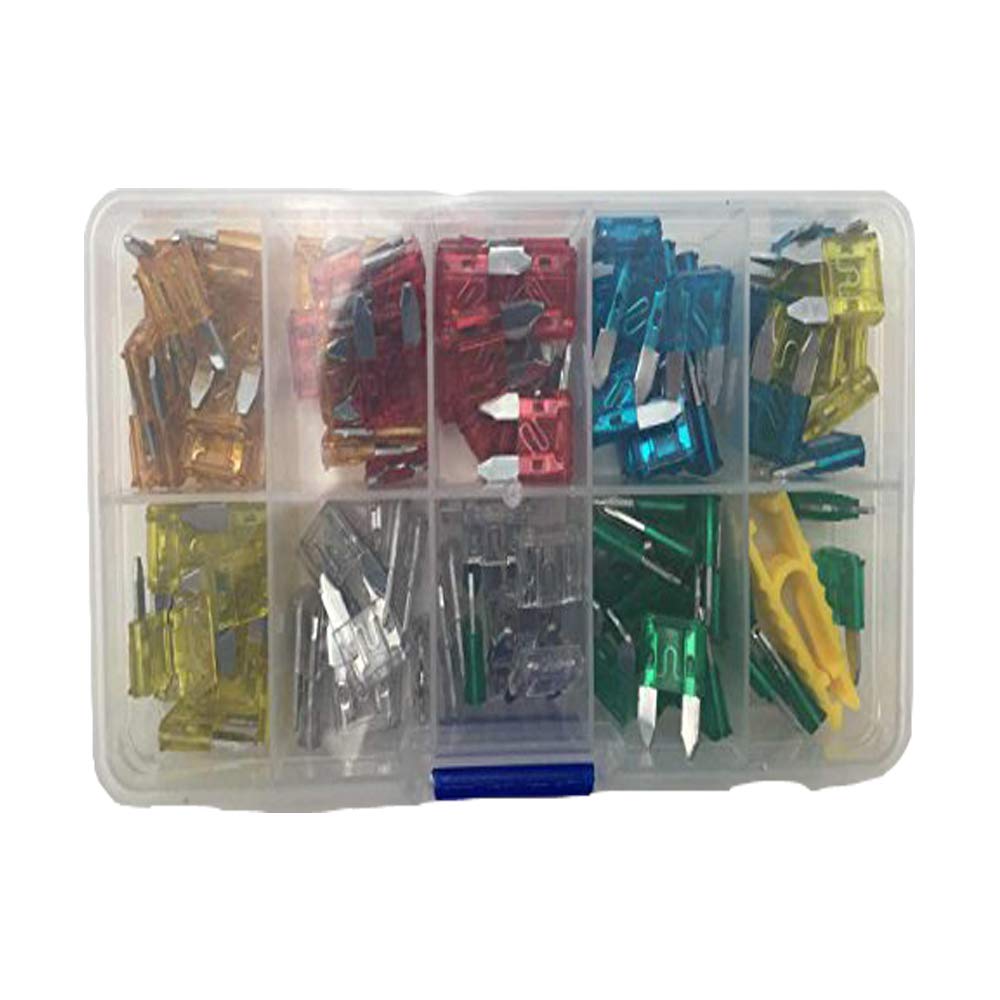 120pcs Assorted Car Truck Mini Blade Fuse Assortment 5A 10A 15A 20A 25A 30A Automotive Replacement Fuse Set