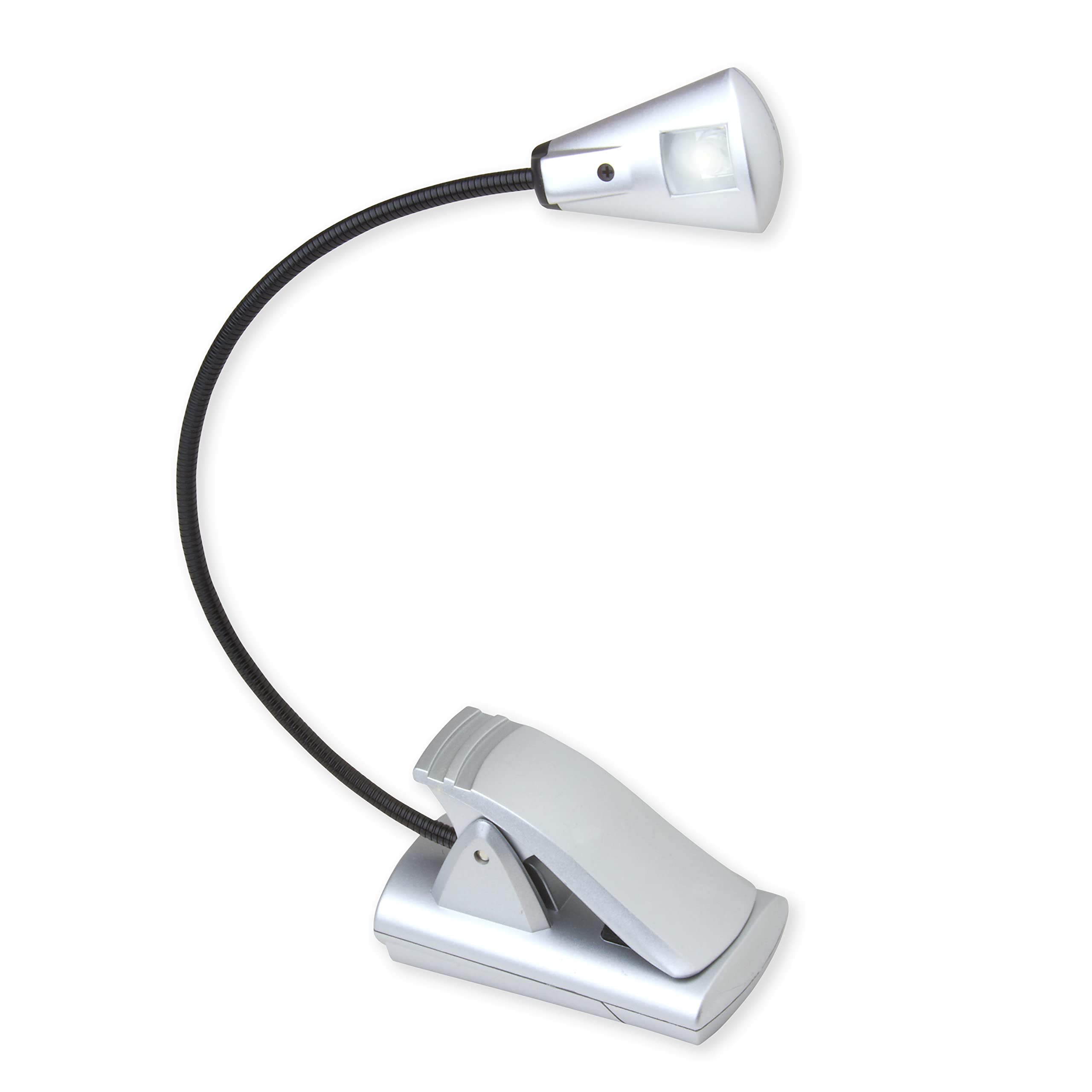 Carson FL-55 FlexNeck Flexible Clip-On Book Light with Ultra Bright LED, Silver