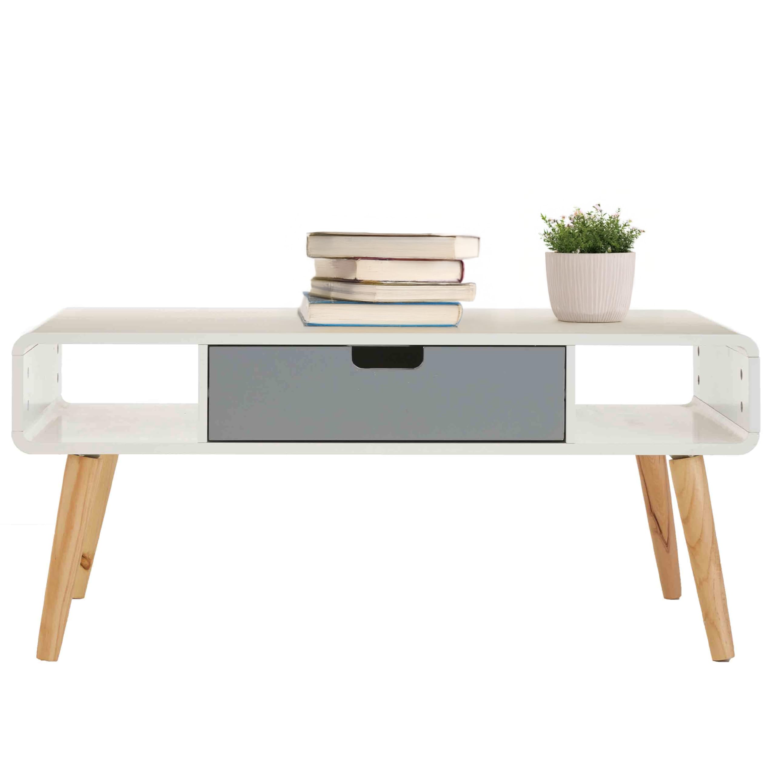 Premier Housewares Coffee Table With Storage Coffee Tables Coffee Table White White Coffee Tables Living Room 45 X 100 X 50 Cm