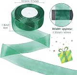 tenn well Green Chiffon Ribbon 40mm 45m Double Sided Gift Craft Wedding view 3