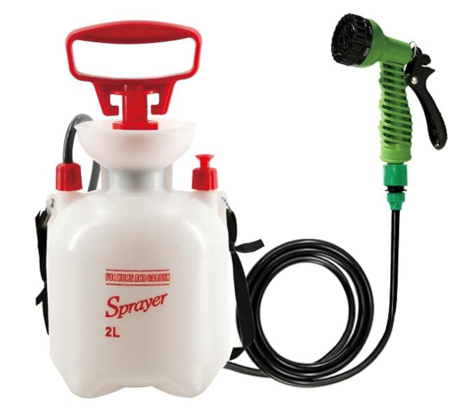 Photo 1 of CLICIC 0.52 Gallon Pressure Sprayer with 7 Spray Modes, Camping Shower with Removable Hose and Shower Head for Camping Outdoor Traveling Hiking and Pet Bath 2L