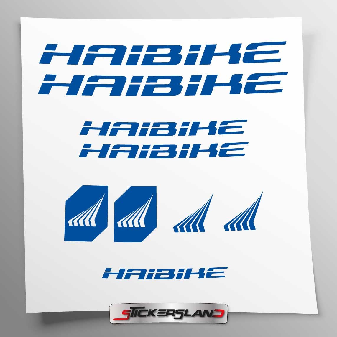 Sticker Kit Compatible with MTB Mountain Bike Frame and Helmet | Decals Sticker Decal Bike Logos | Stickersland® – Haibik (Glossy Blue)
