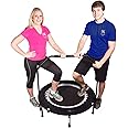 Maximus PRO Folding Rebounder USA | Voted #1 Indoor Exercise Mini Trampoline for Adults with Bar | Fitness & Weight Loss| Fre