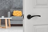 Designer Levers Marvel Lever on Rose Door Handle Matt Black 1 Pair view 3