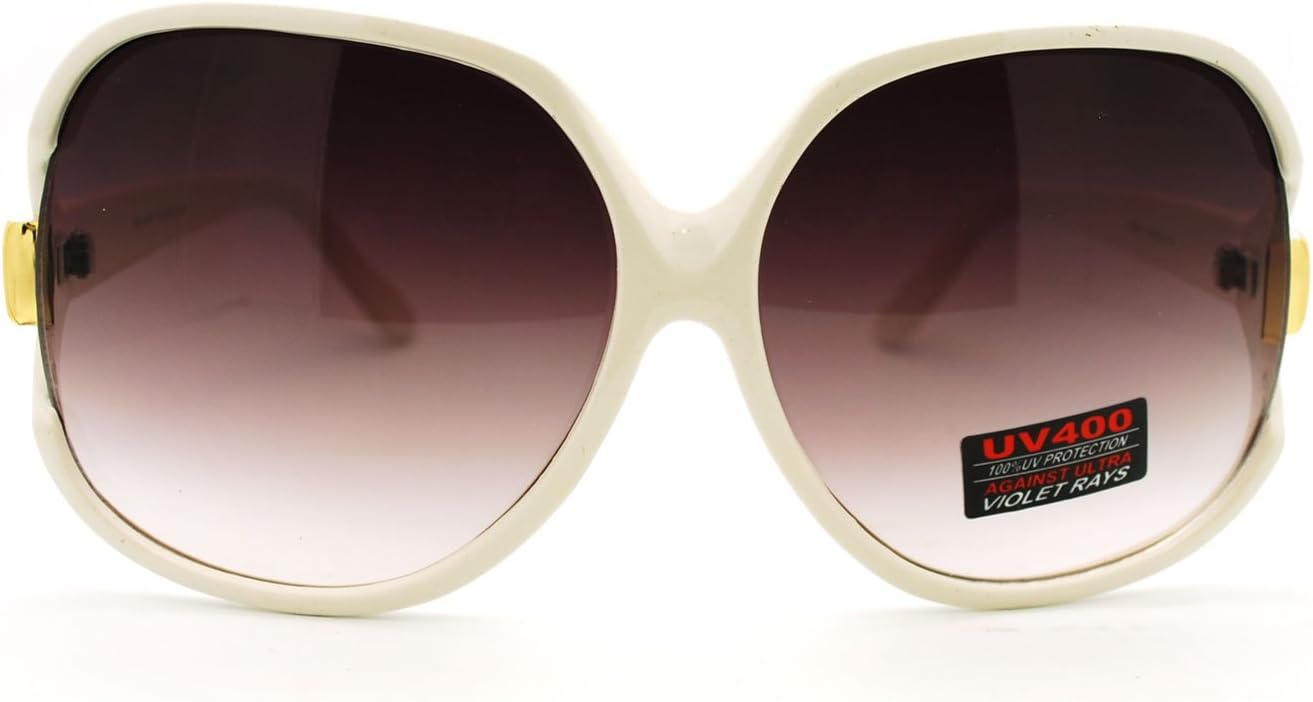 Womens Extra Oversized Round Designer Fashion Exposed Lens Butterfly Sunglasses