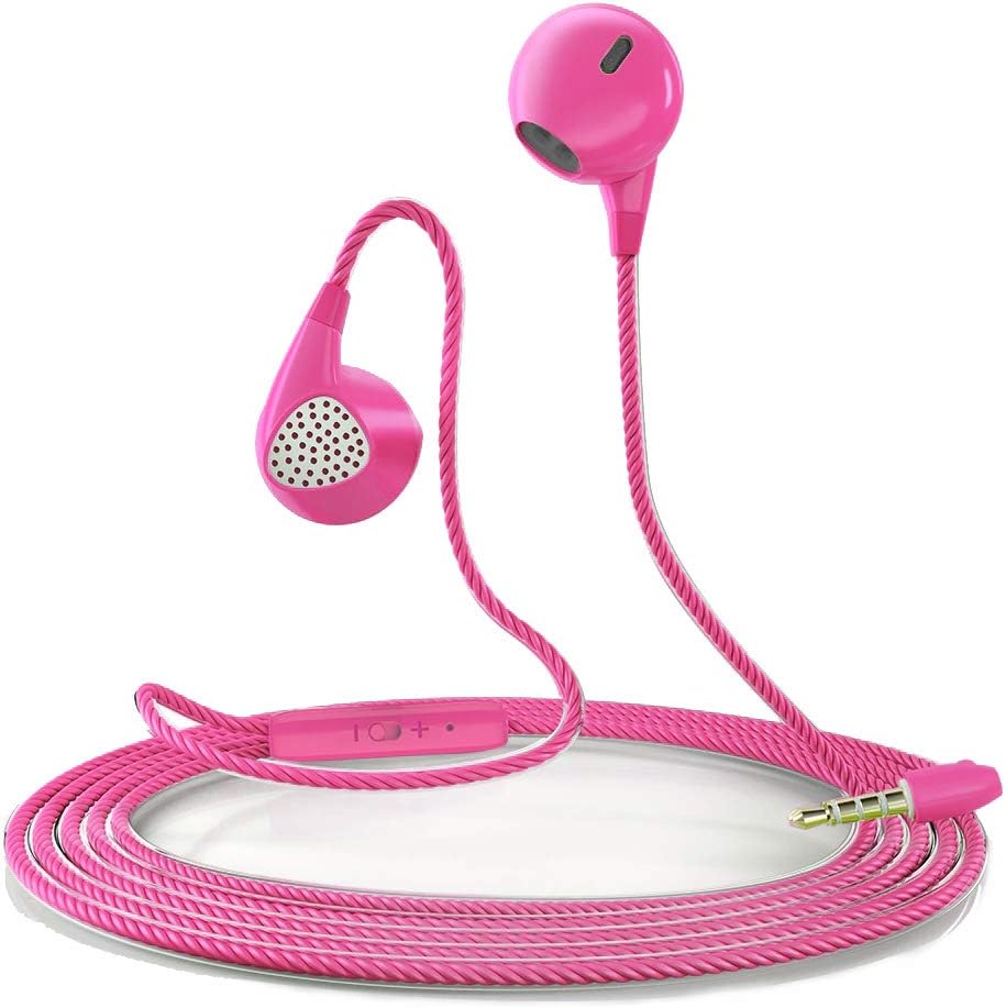 Headphones Heavy Bass Stereo Earphones Earbuds Noise Isolating Tangle Free Headsets CBGGQ in Ear Headphones with Remote & Microphone,for iOS and Android,Laptops,Gaming(Black+White+Pink+Green 4 Pack): Home Audio & Theater