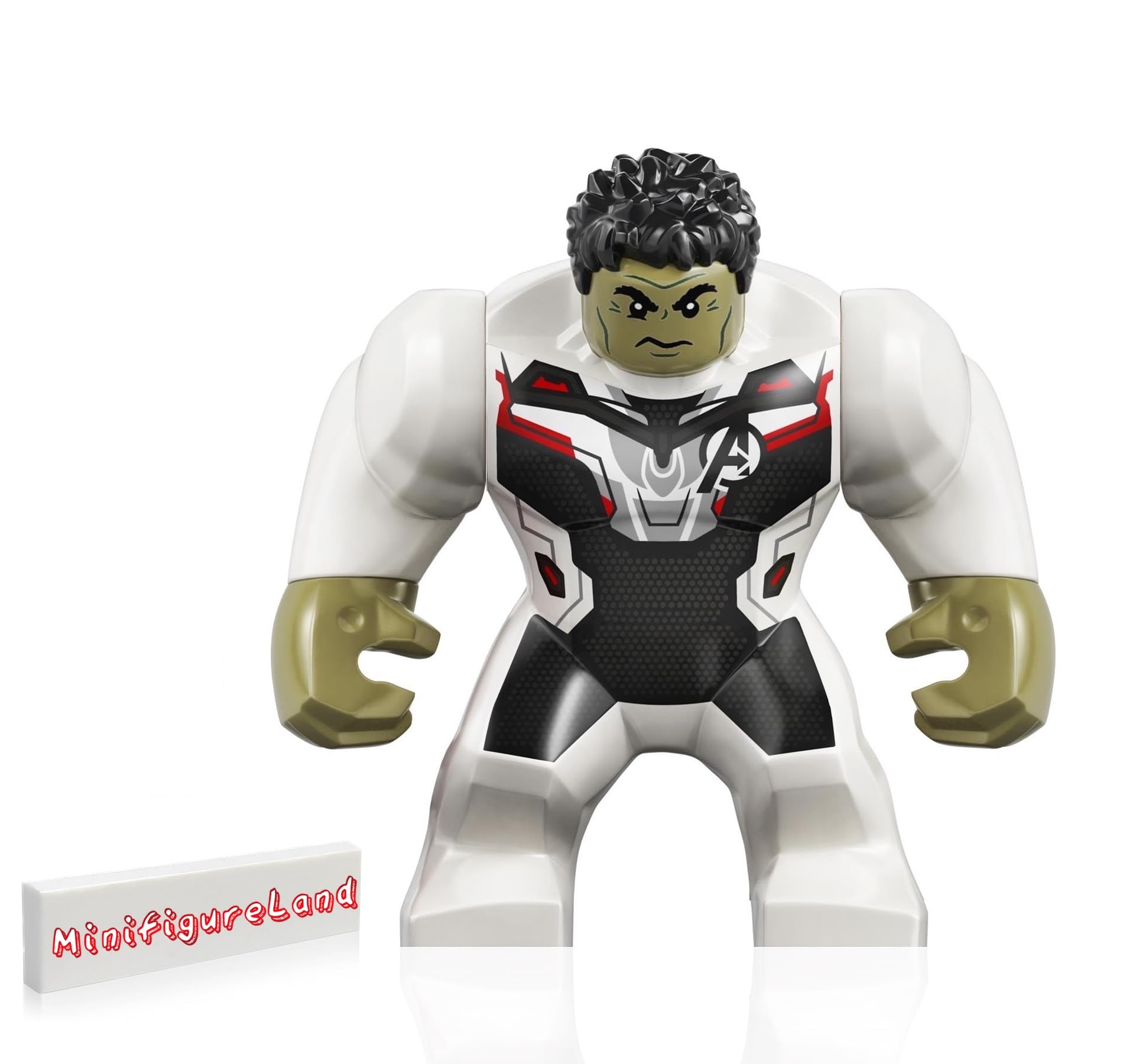 LEGO Super Heroes Avengers Endgame Minifigure - Hulk (in White Jumpsuit with Stand) 76144