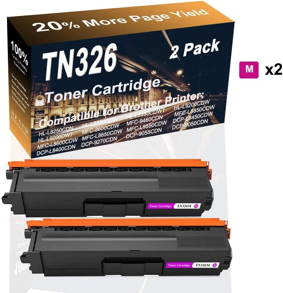 2Pack (Magenta) Compatible High Yield Color Printer Toner