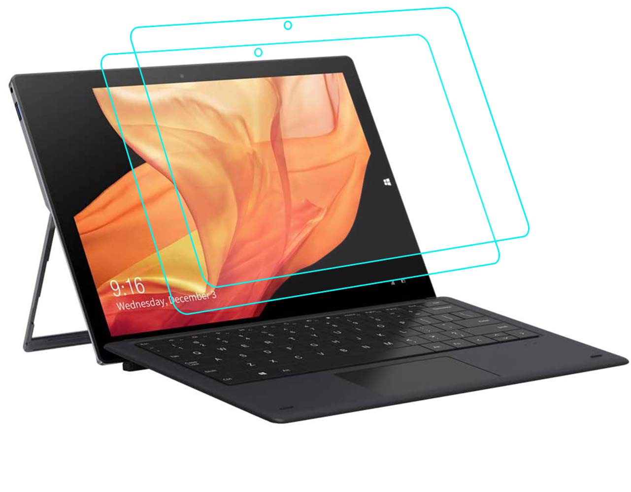 RLTech Screen Protector for Chuwi UBook Pro, 9H Tempered Glass [Anti-Scratching] [Anti-Fingerprint] [Bubble-Free] Screen Protector for Chuwi UBook Pro 12,3 inch, 2 PACK