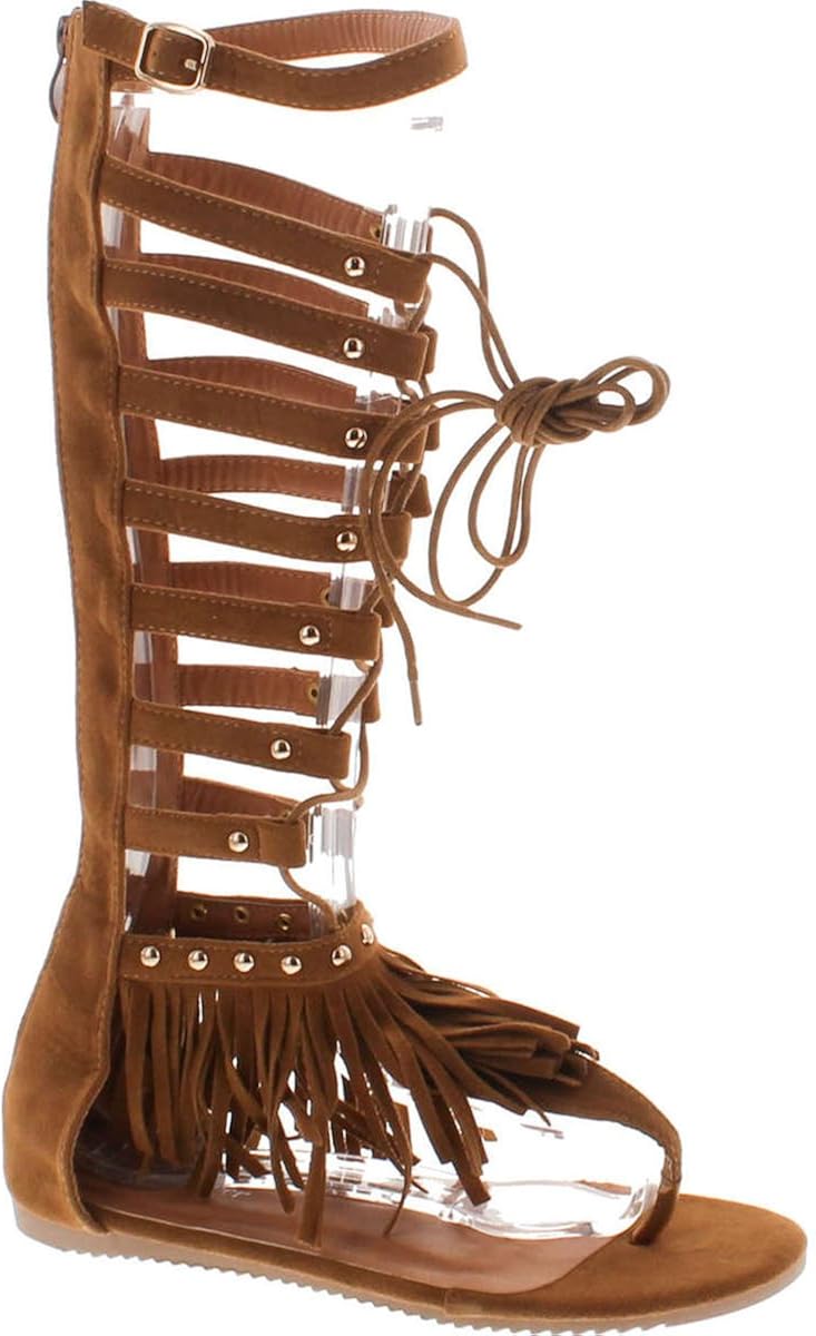 tan wrap around sandals