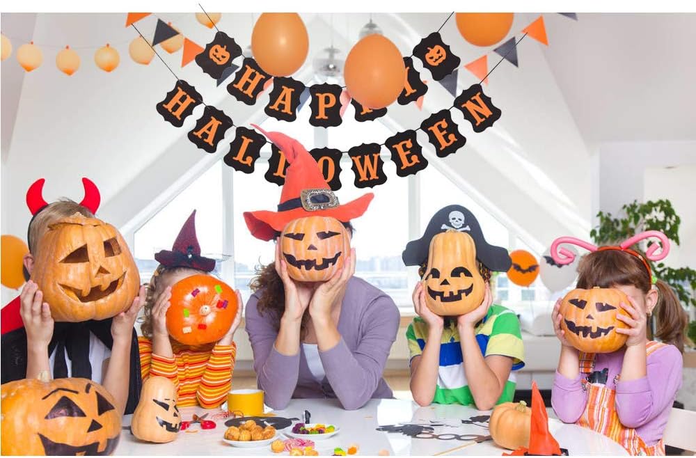 Happy Halloween Decorations Banner Home Outdoor Indoor Pumpkin Halloween Decor Party Supplies Clearance Party Supplies Toys Games Lindar Com
