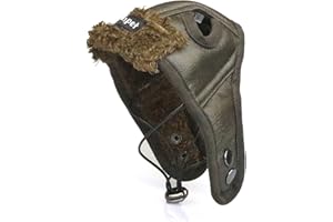 leconpet Dog Aviator Hat, Dog Winter Pilot Hat with Ear Flaps for Cold Weather (XXL, Brown)