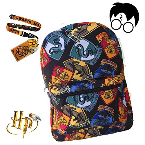 Harry Potter Hogworts School Backpack Luggage Bag with Lanyard