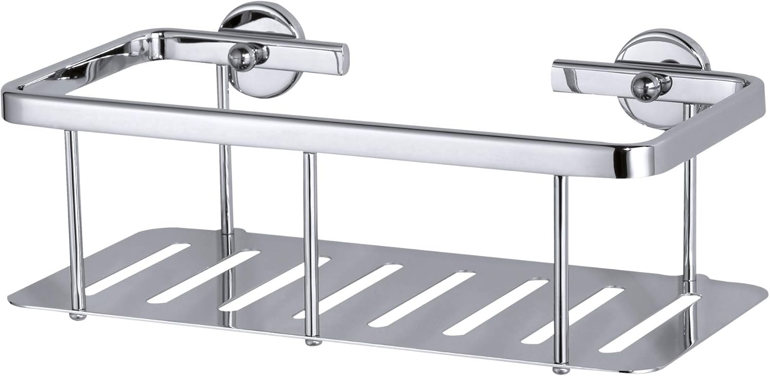 tesa ALUXX Shower Basket No Drill, SingleLevel Wall Mounted Shower