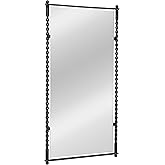 Creative Co-Op Cast Metal Framed Tall Wall Mirror, Black