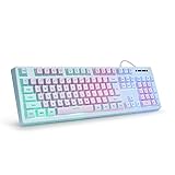HUO JI Gaming Keyboard USB Wired with Rainbow LED