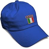 Custom Soft Baseball Hat Embroidered Dad Hat Italia Flag Men & Ladies Baseball Cap Cotton