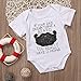 Funny Newborn Infant Baby Girls Boys Short Sleeve Bodysuit Romper White Outfits Clothes