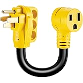 Suplevel Welder Adapter Cord 50 Amp, STW 6 AWG NEMA 14-50P Male to 6-50R Female Heavy Duty Cord, 250 Volts 12500 Watt 1 Foot, ETL Listed