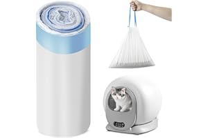 Sousia 15 Count Extra Large Cat Litter Box Liners, Cat Litter Waste Receptacles Bags for Self-Cleaning Cat Litter Box