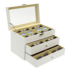 Eapmic 3 layer 18 Slots Eyeglass Sunglass Storage