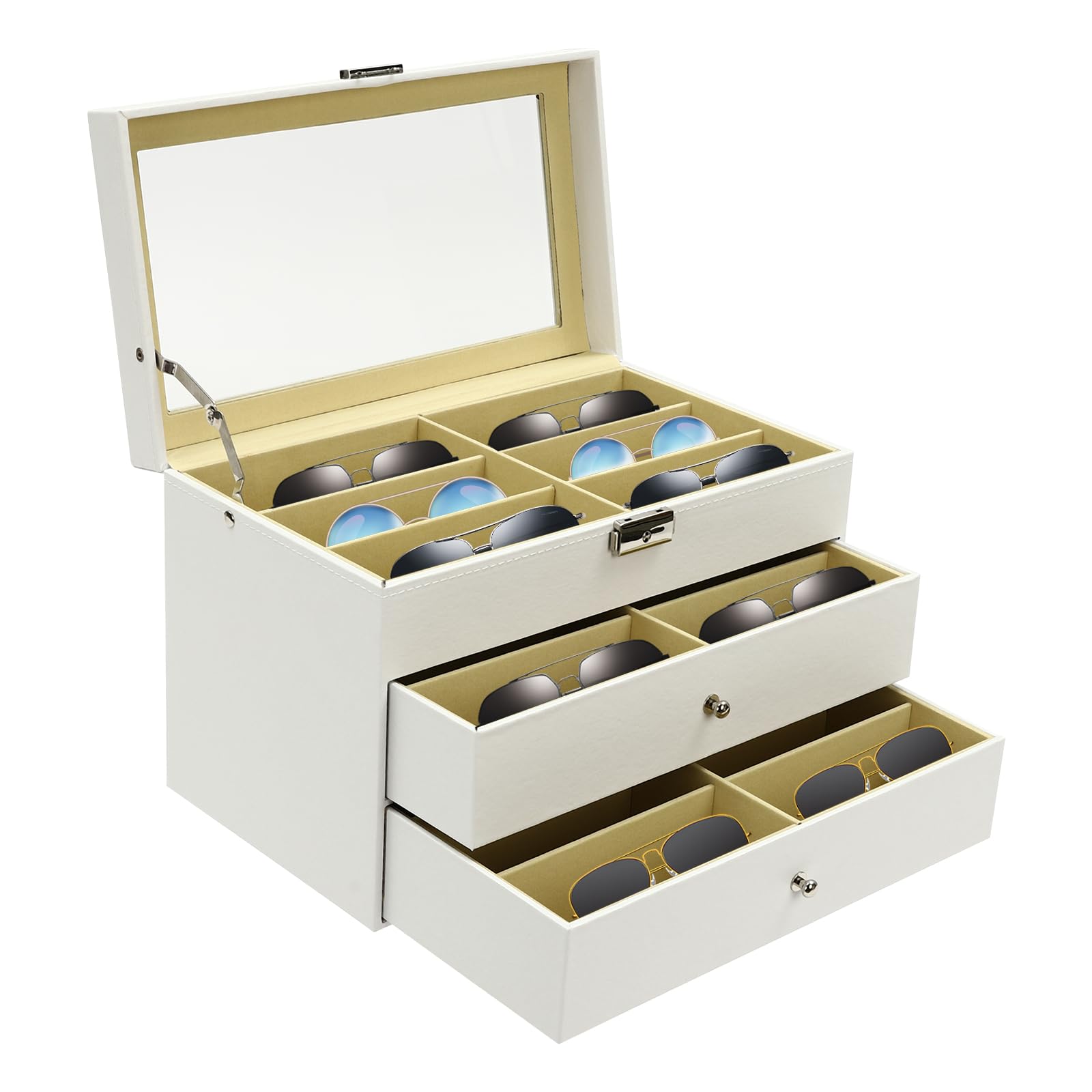Eapmic 3 layer 18 Slots Eyeglass Sunglass Storage