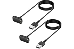 Mixblu Charger Cable Replacement for Fitbit Charge 6/Charge 5/Luxe Smartwatch (3.3Ft/2 Pack)