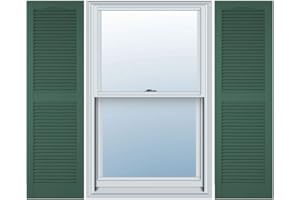 Ekena Millwork LL1C12X04100FG TailorMade Cathedral Top Center Mullion Shutters (Per Pair), 12"W x 41"H, Forest Green