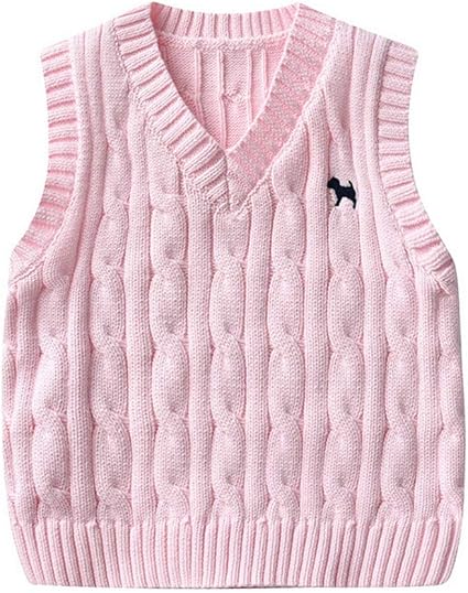 Amazon Co Jp Gift Tower ベスト 子供 Vネック ニットウエア 学生服 制服 スクールセーター 防寒 ベスト セーター 通学 ノースリーブ 上着 トップス ニットベスト 男の子 女の子 1cm ピンク ベビー マタニティ