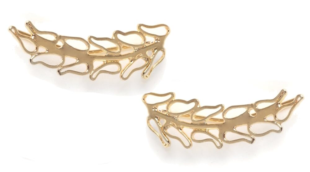 Amazon.com: Artisan Leaves Earring Set, Ear Cuff Earrings ...