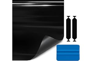 VViViD Extra-Wide Headlight Taillight Vinyl Tint Wrap 16 Inch x 48 Inch Roll Including Detailer Squeegee & 2X Black Felt Edge