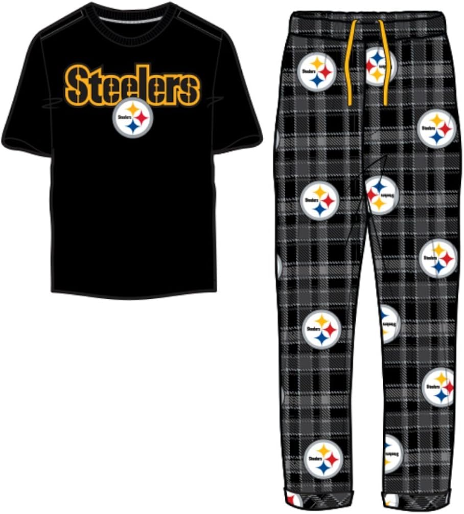 Pittsburgh Steelers Men's 2 Piece Pajama Sleep Set Medium Amazon.ca