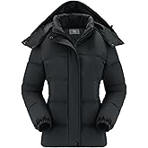 CAMLE CROWN Women's Puffer Jacket Coat Winter Warm Hooded Jacket Down Jacket Outerwear