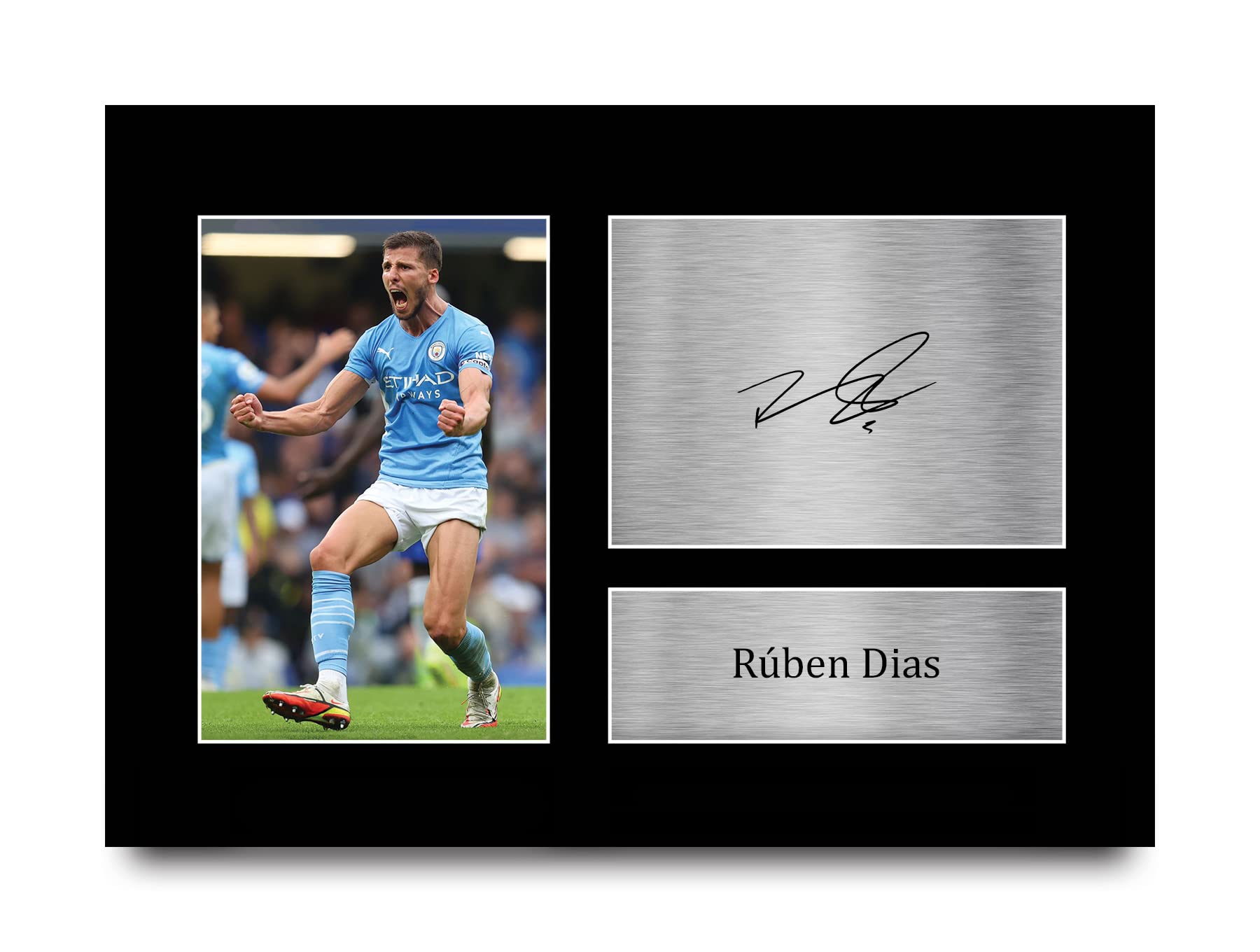 HWC Trading A4 Ruben Dias Manchester City Gifts Printed Signed Autograph Picture for Football Fans and Supporters — image 1