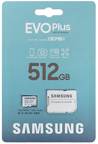 Samsung EVO Plus with SD Adapter MicroSDXC UHS-I Card Class 10