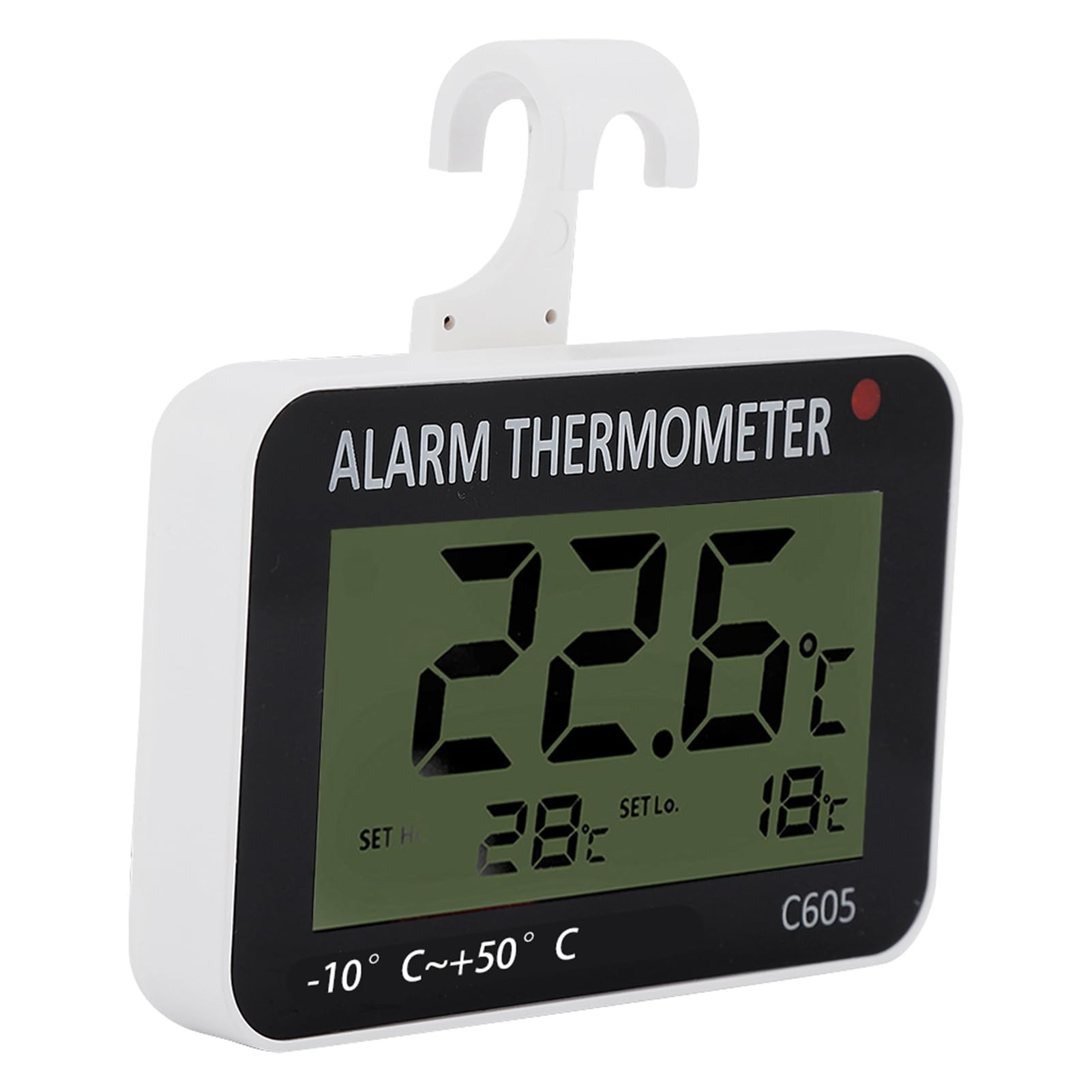 Digital Refrigerator Thermometer with Large LCD Display for Fridge and Freezer, Accurate Temperature Meter with Rack for Kitchen Home Use