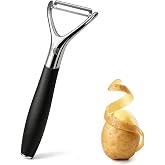CUTENJOY Potato Peeler, Sharp Stainless Steel Blade Peeling Tool | Comfortable Non-Slip Handle, Effortless Fruit &amp; Vegetable Peeler for Potatoes, Carrots, Cucumbers, Apples, Dishwasher Safe