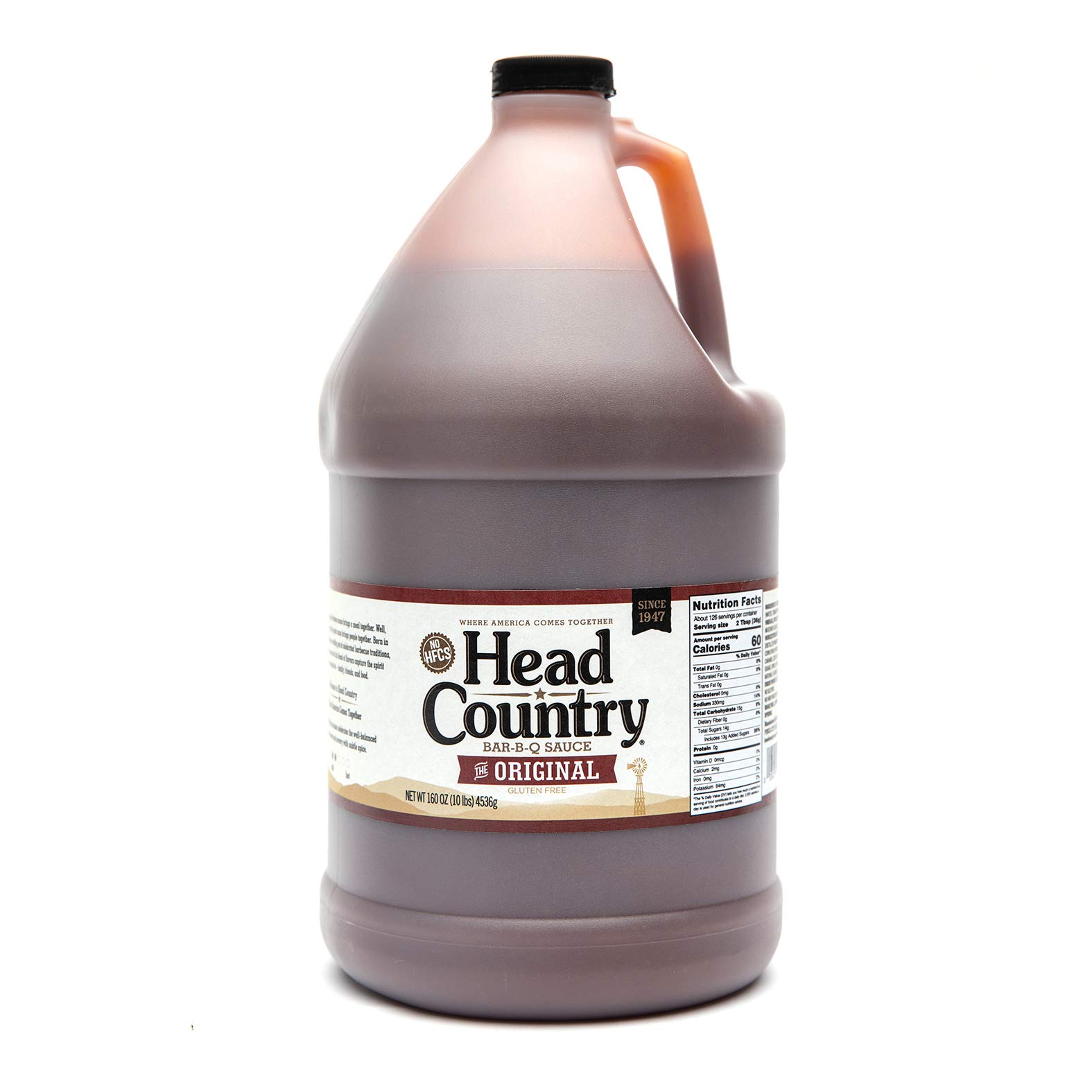 Photo 1 of Head Country Bar-B-Q Sauce, Original - Soy Free, Gluten Free Barbecue Sauce With No Added Preservatives - Sweet & Savory Championship BBQ Sauce For Chicken, Pork, Ribs & Burgers - 160 Ounce, Pack of 4