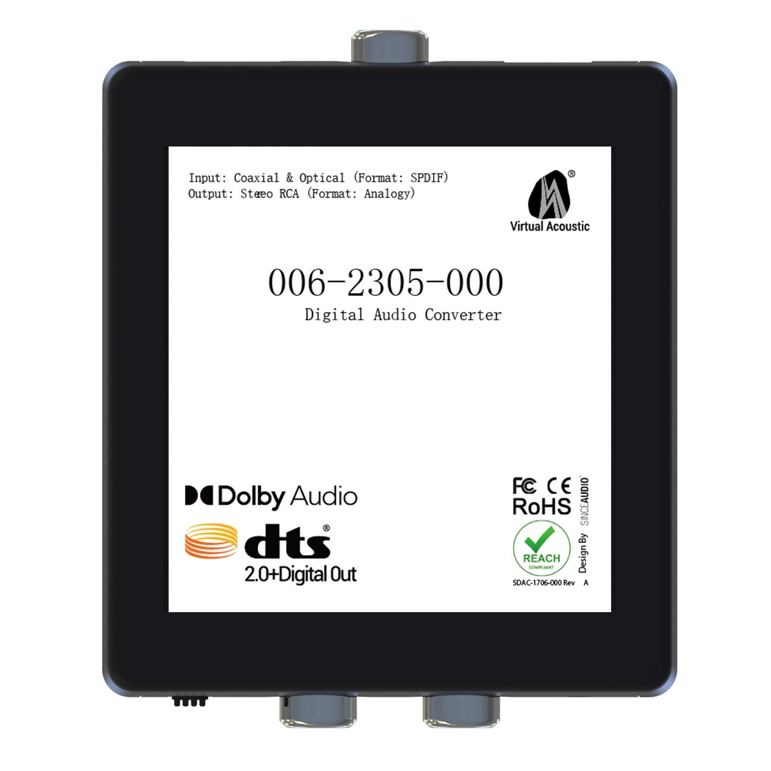 VA DAC Dolby DTS Dual Certification 192KHz Digital to Analog Audio