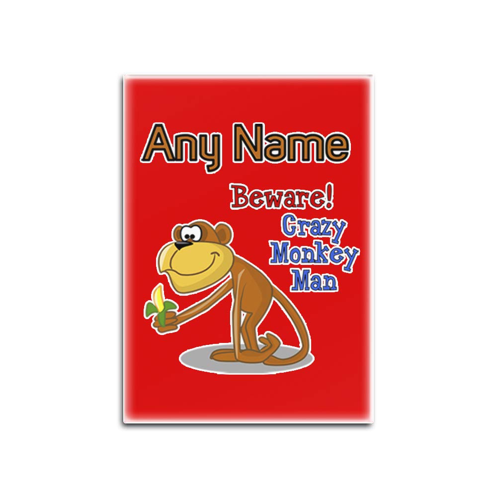 UNIGIFT Imán para Nevera de Cristal con diseño de Mono Loco ...