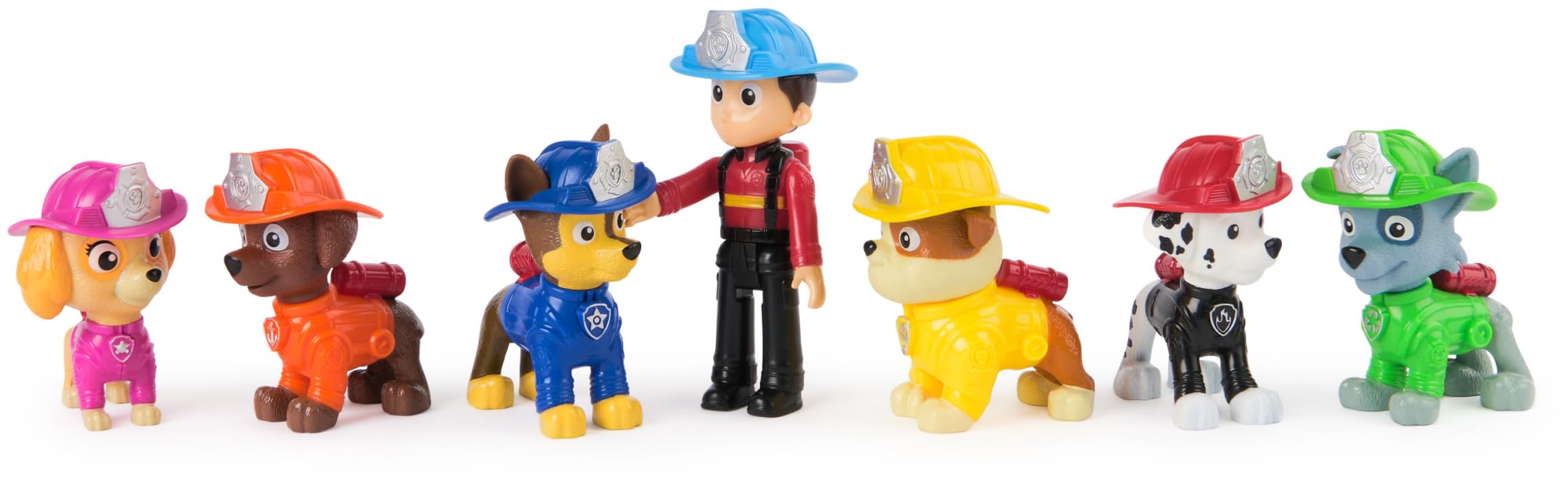 PAW PATROL Fire Rescue - Feuerwehr-Hundefiguren Geschenkset mit 7 Spielfiguren zum Sammeln, Spielzeug für Kinder ab 3 Jahren 4